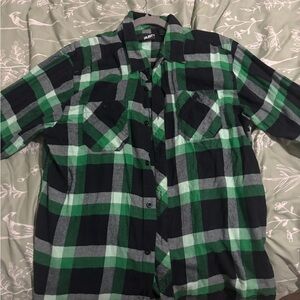 Rusty Green and Black Checkered Shirt
